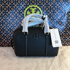 Tory Burch Thea Mini Satchel Crossbody Bag Black Gold